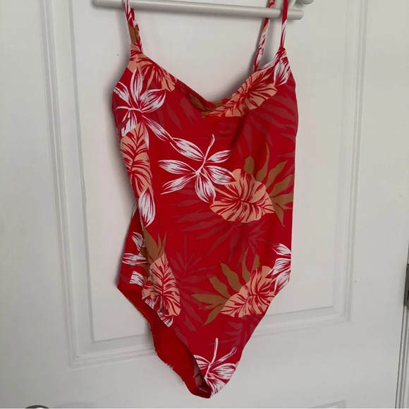 Nwot Roxy tropical palm print one piece swimsuit size L - Picture 11 of 11